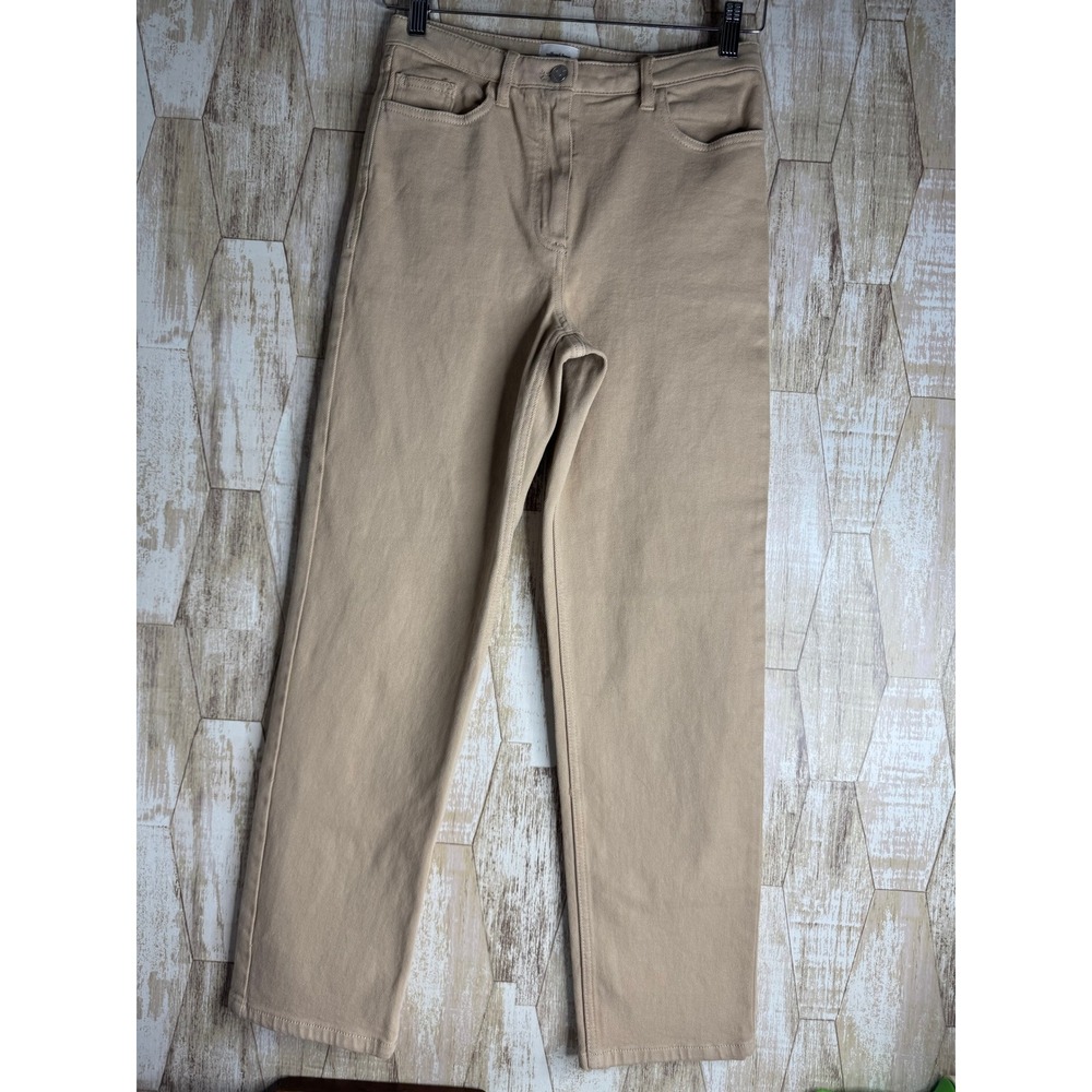 Wilfred Free Aritzia Tan High Waisted Straight Leg Pants Size 4